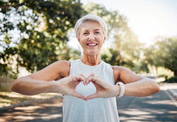 Woman making a heart